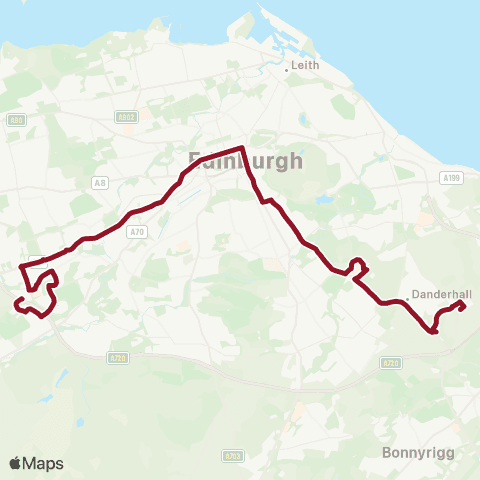 Lothian Buses Wester Hailes - Millerhill map