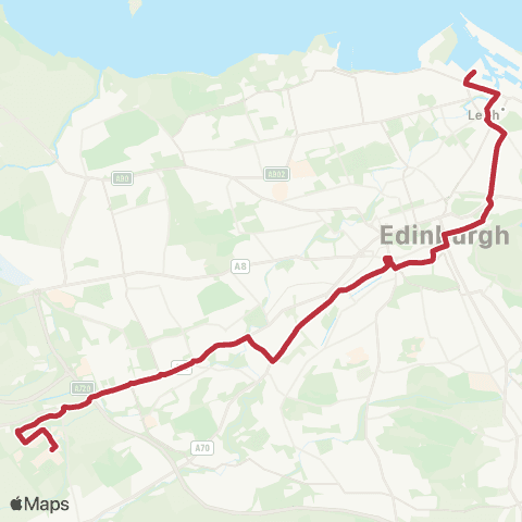Lothian Buses Heriot-Watt Uni - Ocean Terminal map