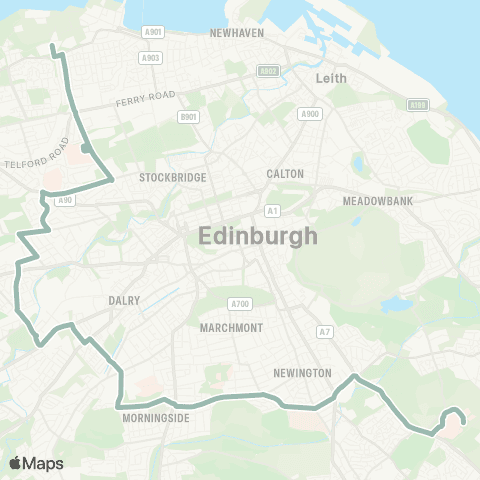 Lothian Buses West Granton - Royal Infirmary map