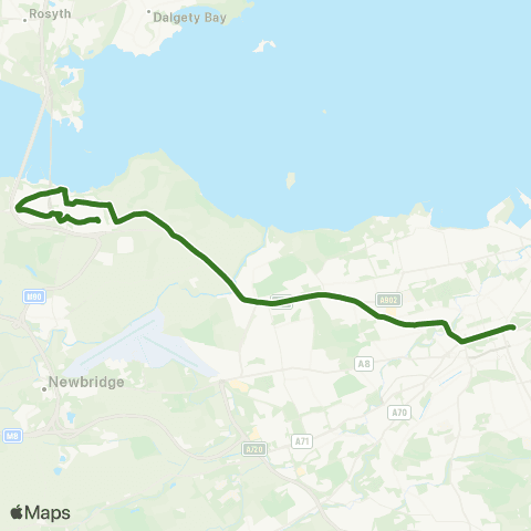 Lothian Country Buses Queensferry - Edinburgh map