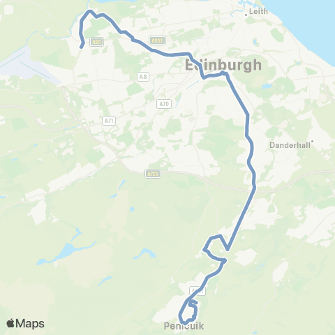 Lothian Buses Cammo - Penicuik Ladywood map