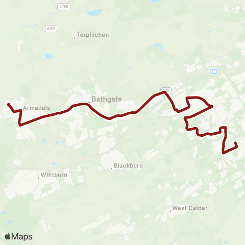 Lothian Country Buses Bus Terminal - Honeyman Court map