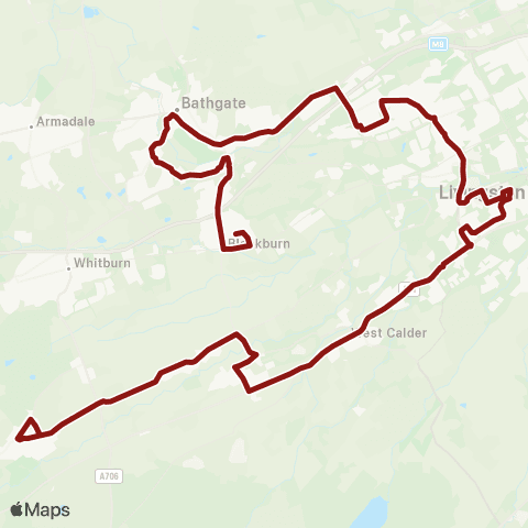 Lothian Country Buses Rowan Street - Barton Terrace map