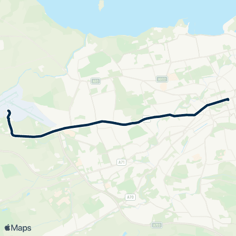 Lothian Buses Airlink: Airport - City Centre Express map