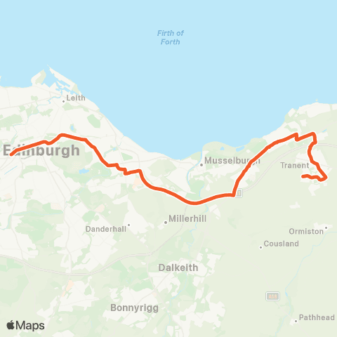 EastCoastbuses West Maitland Street - Toll House Grove map