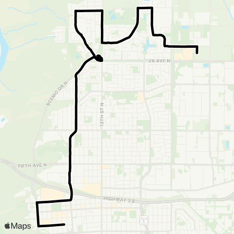 Lethbridge Transit Stafford Dr. map