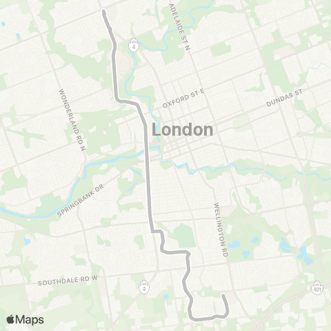 London Transit Exp – White Oaks Mall to Masonville Pl map