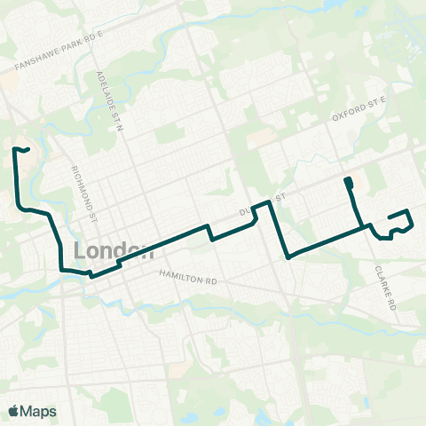 London Transit Natural Science – Trafalgar Hts / Bonaventure map