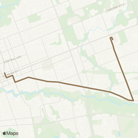London Transit Downtown – Argyle map