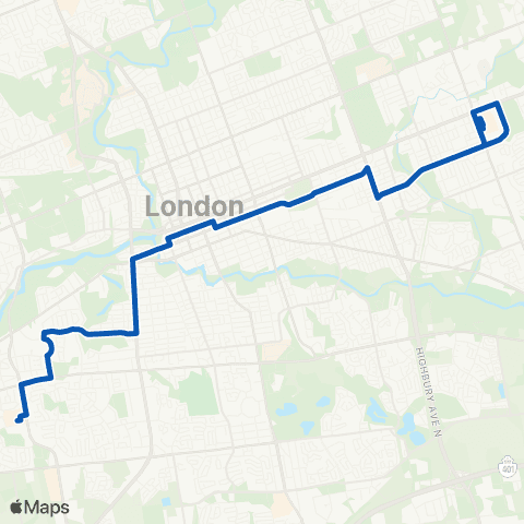London Transit Westmount Mall – Argyle Mall map