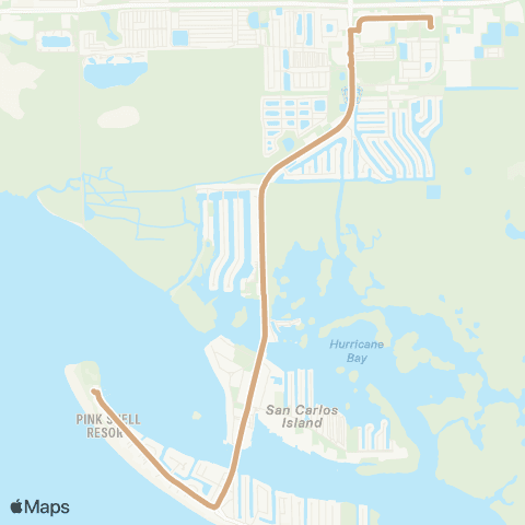 LeeTran Beach Park and Ride to Times Square map