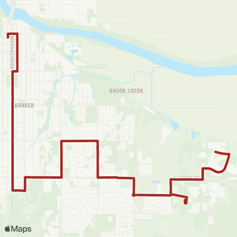 Lawrence Transit Downtown-East Hills map