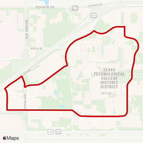 Citibus Red Raider map