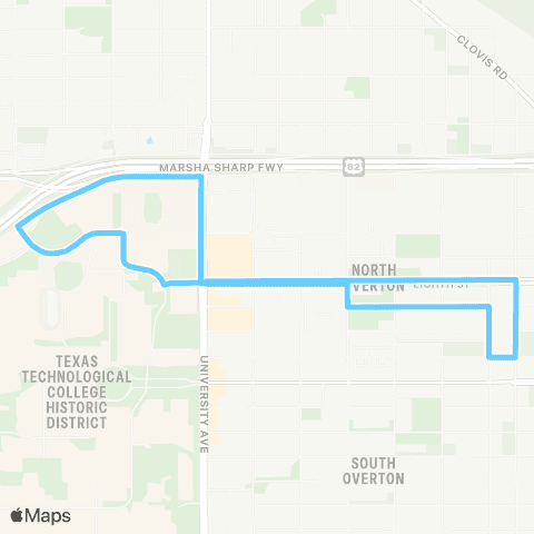 Citibus South Overton map