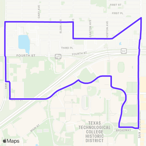 Citibus North 4th map