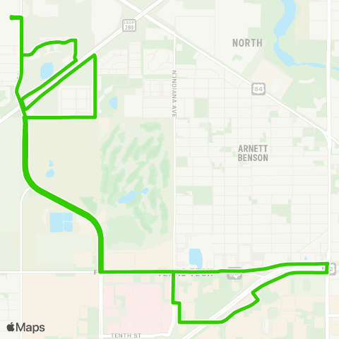 Citibus North Indiana map