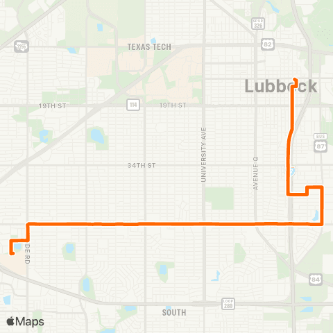 Citibus Buddy Holly / 50th Crosstown map