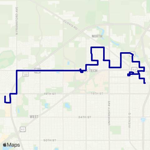 Citibus Arnett Benson / 4th Street map