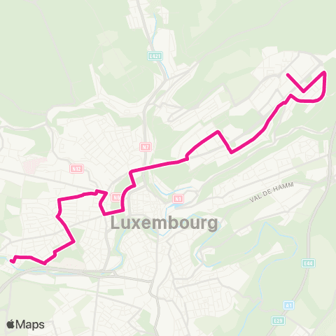 Ville de Luxembourg Chambre des Métiers - Merl, Celtes map