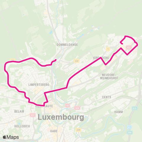 Ville de Luxembourg Eich, Ctre Culturel - Luxexpo Entrée S. map