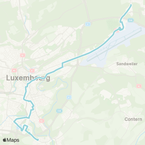 Ville de Luxembourg Hesperange, Cité Um Schlass - Senningerberg, Charlys Statioun map