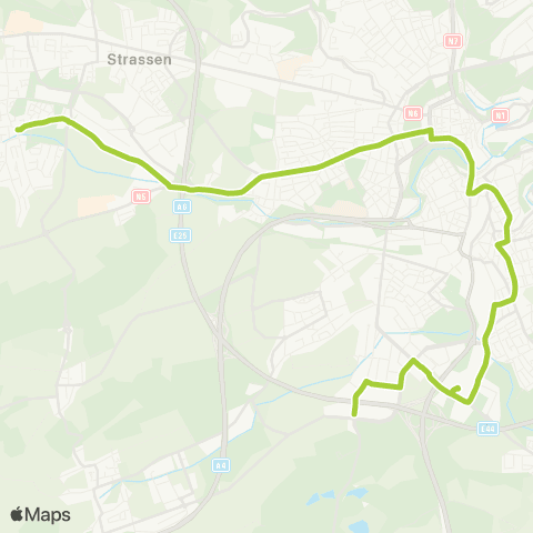 Ville de Luxembourg Gasperich, Stade de Luxembourg - Bertrange, Gemeng map