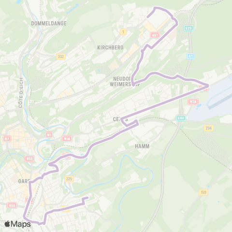 Ville de Luxembourg Bonnevoie, Baden-Powell - Poutty Stein map