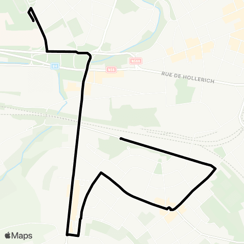 Lignes Scolaires AVL Hollerich, Gare rout. - Merl, Geesseknäppchen (S) map
