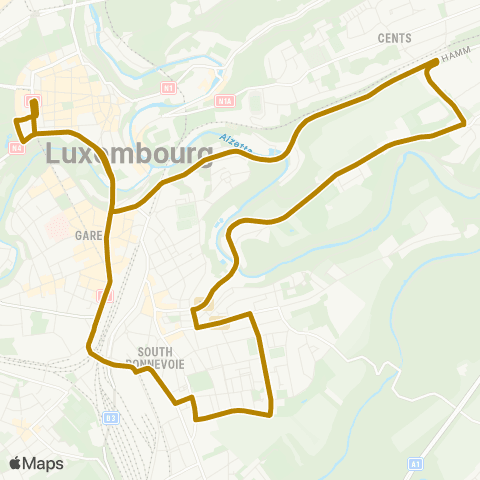 Ville de Luxembourg Hamilius (Bus) - Hamilius (Bus) map