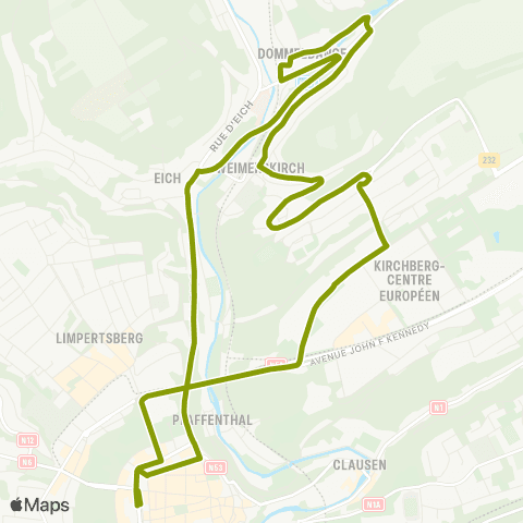 Ville de Luxembourg Hamilius (Bus) - Hamilius (Bus) map