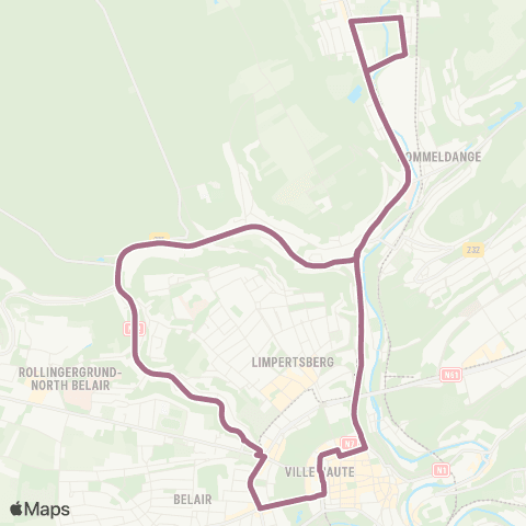 Ville de Luxembourg Hamilius (Bus) - Hamilius (Bus) map