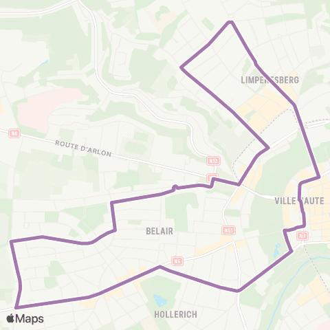 Ville de Luxembourg Hamilius (Bus) - Hamilius (Bus) map