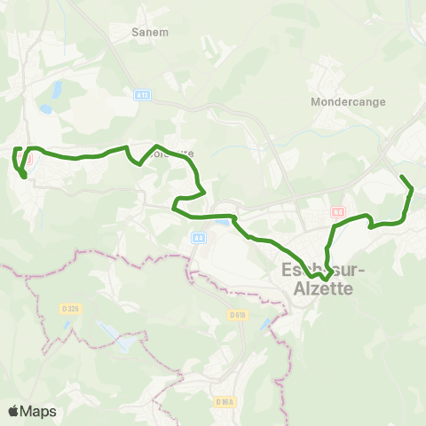TICE Schifflange, Z.A. "op Herbett" - Differdange, Schoul map