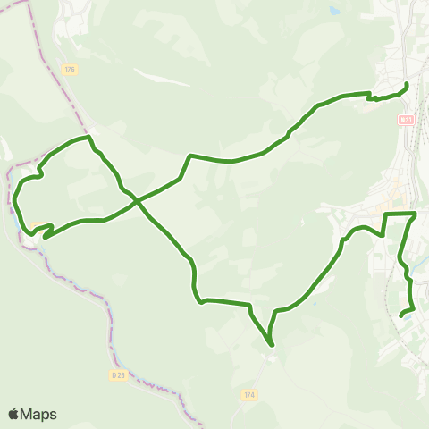 TICE Oberkorn, Aquasud - Niederkorn, Maartplaz Niederkuer map