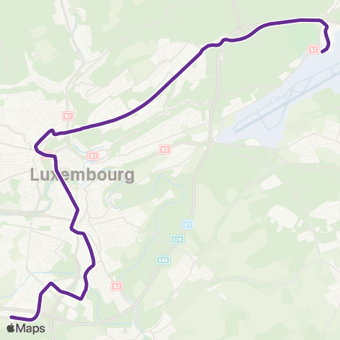 Ville de Luxembourg Findel / Luxembourg Airport - Gasperich, Stadion map
