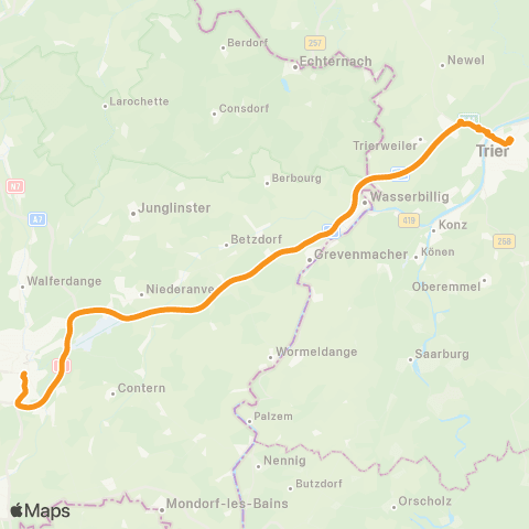 CFL Bus  map