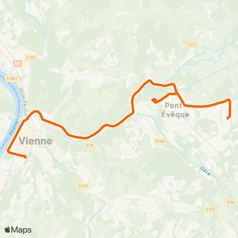 L'va Gare de Vienne - Collège Brassens map