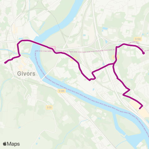 L'va Gare de Givors Ville - Ctre Cial Escalières map