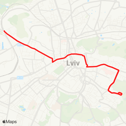 Lvivelectrotrans Вул. Ковча - Погулянка map