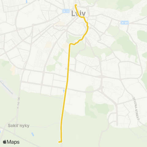 Lviv Bus ТРЦ Кінг Кросс - пл. Різні map