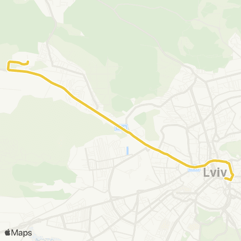 Lviv Bus Рясне-2 - пл. Галицька map