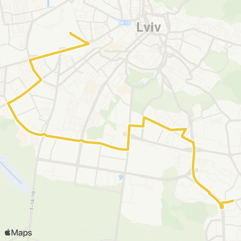 Lviv Bus Вул. Сихівська - Залізничний вокзал map