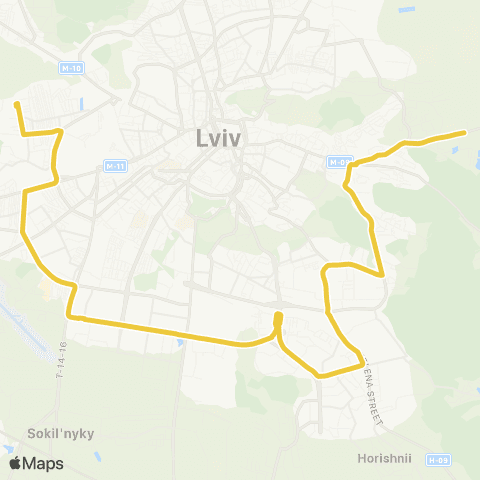 Lviv Bus Вул. Суботівська - вул. Тракт Глинянський map