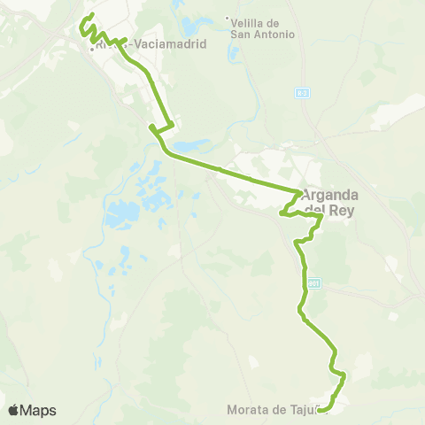 Autobuses Interurbanos Rivas-Arganda (Hospital)-Morata map