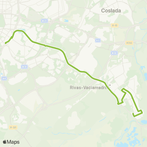Autobuses Interurbanos Madrid (Méndez Álvaro)-Rivas Pueblo map