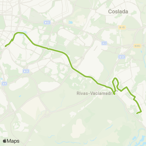 Autobuses Interurbanos Madrid (Méndez Álvaro) - Rivas Futura map