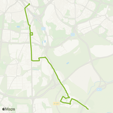 Autobuses Interurbanos Madrid (Legazpi) - Perales del Río map