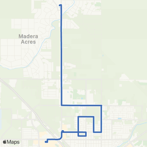 Madera Metro Blue Line map