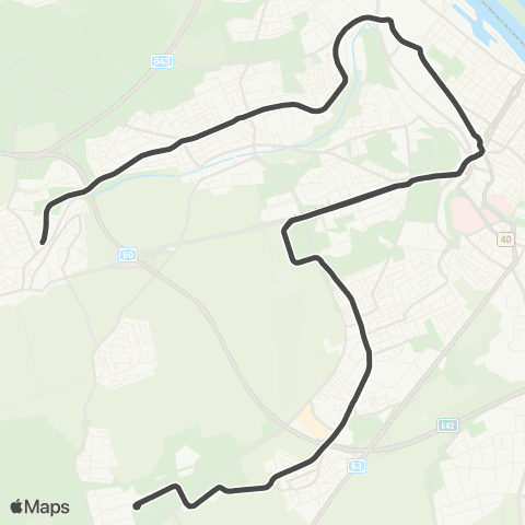 Mainzer Verkehrsgesellschaft Poststr.  (Finthen) ↔︎ Hindemithstr. (Lerchenberg) map