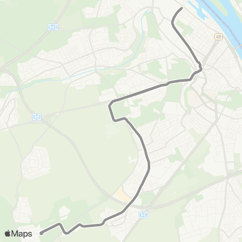 Mainzer Verkehrsgesellschaft Zollhafen ↔︎ Hochschule Mainz map